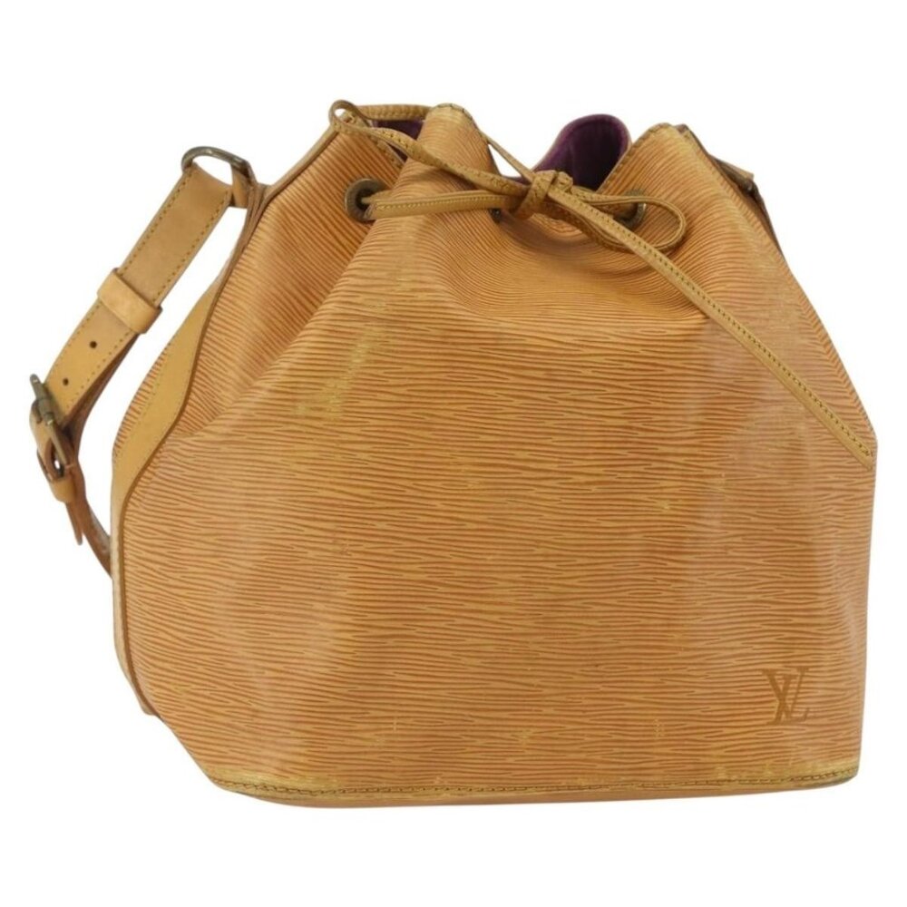 Authentic LOUIS VUITTON Epi Petit Noe Shoulder Bag Yellow M44109 LV